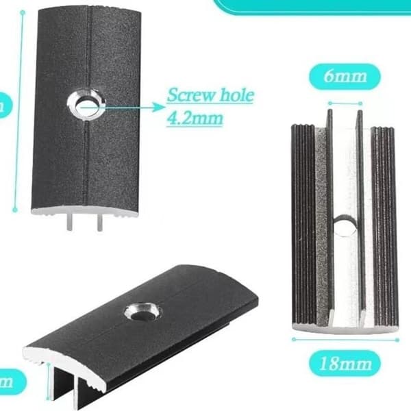 50 sorte clips til træ- og plastgulve, T-clips til terrasser, 6 mm afstand