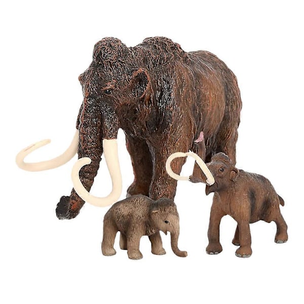3 stk. Miniforce Leker Skogsdyr Figurer Dyrefigurer Sett Bursdagsfest Gave Mammut Statue Dyr Læringsleke