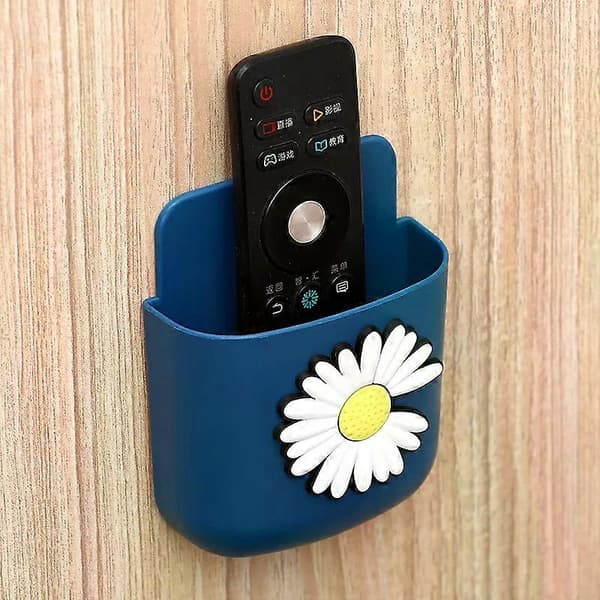 Väggmonterad Organizer Förvaringslåda Stansfri Fjärrkontroll Monterad Mobiltelefonkontakt Väggfäste Laddning Multifunktionskrok 1Pcs Grey