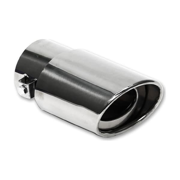 63mm universelle eksosrør-ender i rustfritt stål eksoslyddemper-tupper bil-lyddemper enkelt hale rett utløp sølv