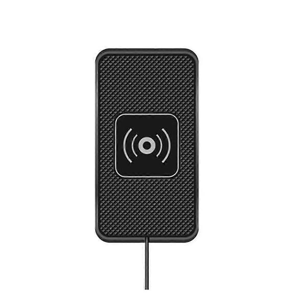 Trådløs biloplader, opladningsplade, trådløs oplader 15W hurtig trådløs oplader, telefonopladerplade til Android-telefon, telefonoplader USB