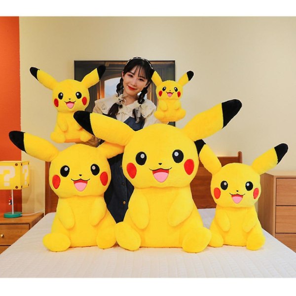 Premium 11,8" pikachu - söt, supermjuk, plyschleksak, perfekt för lek och visning, gul