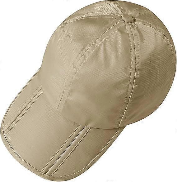 Herre Udendørs Solbeskyttelse Vandtæt Hurtigtørrende Foldbare Herre Baseball Caps Khaki