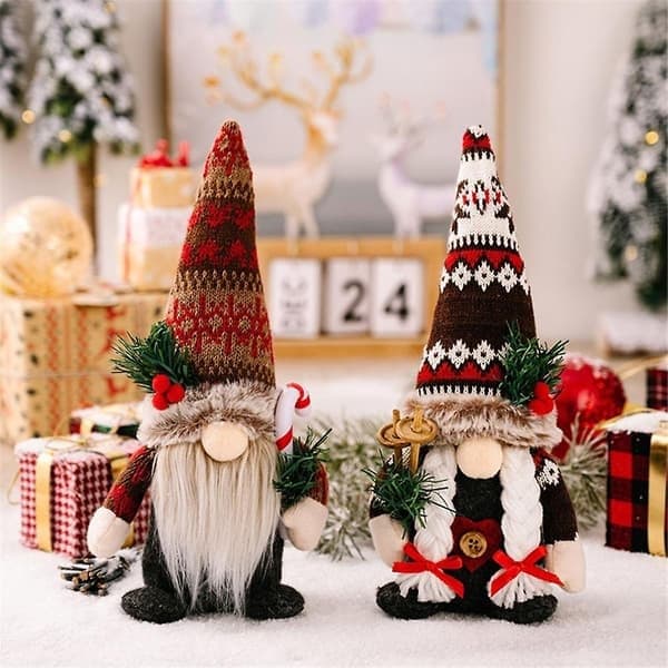 Juldekorationer, Jul Tomte Heminredning Inomhus, Handgjord Tomte, Perfekt för pyssel