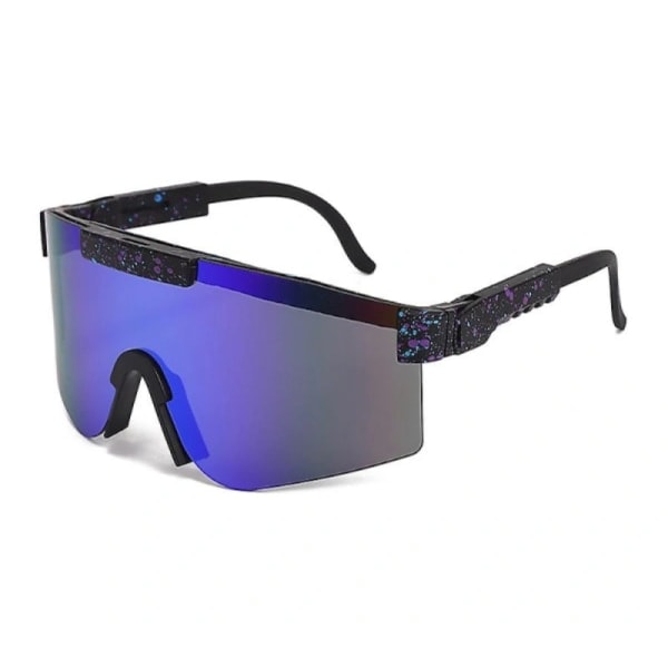 Polariserede sports solbriller Unisex blå / sort 1-Pack