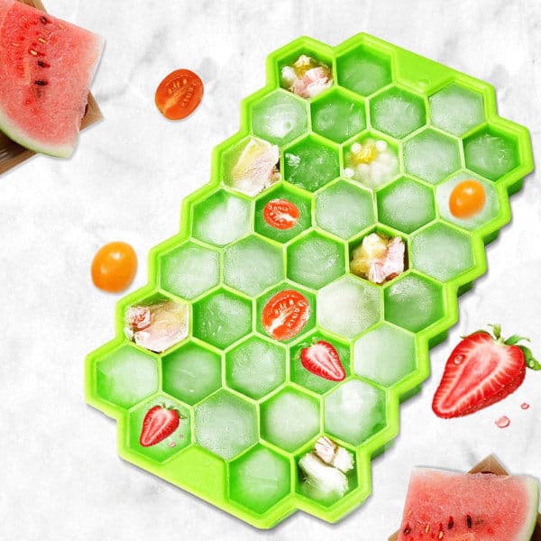 Silikone isterningeform med låg, 2-pak Pink