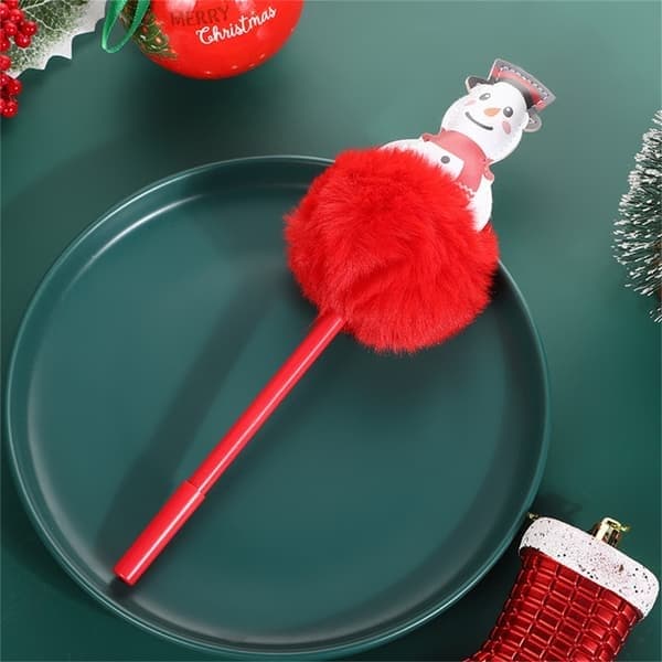 4-pack jultecknad penna Festival Gelbläck Plast Skrivmaterial