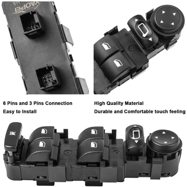 Elektrisk vindusbryter for Citroën C4 2004-2010 Hovedbryter 6554.HA