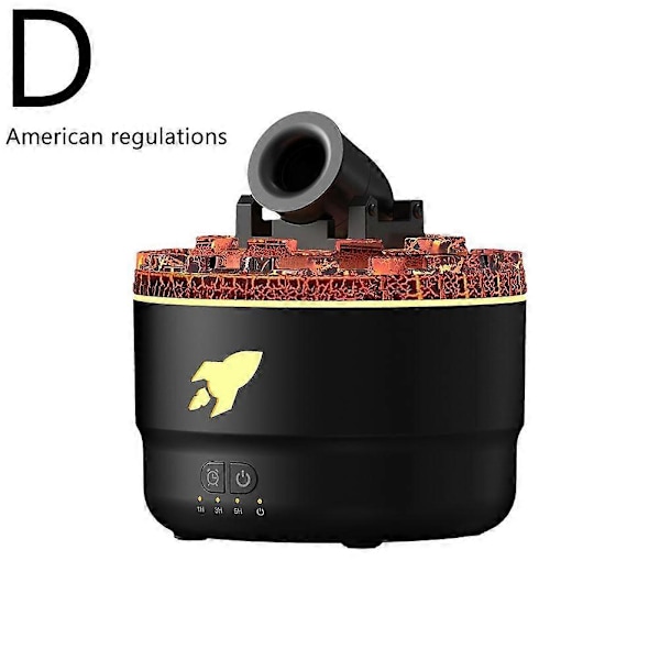 Cannon Blast Aroma Luftfugter LED Vapor Cannon Luftfugter Støjsvag Diffuser Aroma Black US Plug
