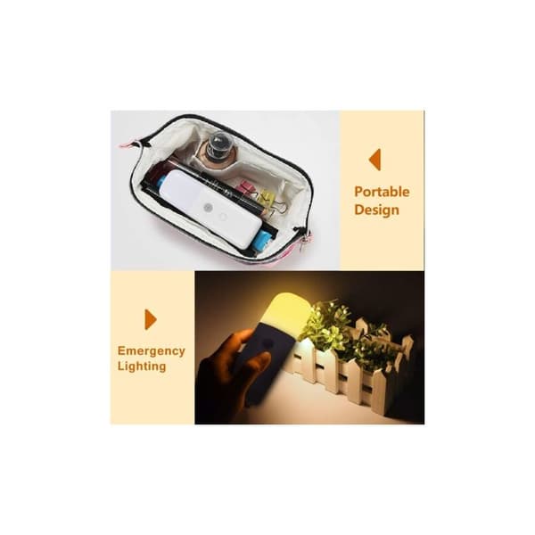 Genopladelig LED-natlampe til voksne, 2000 mAh, bevægelsessensor til indendørs brug, 5 justerbare lysstyrkeniveauer (varmt lys)