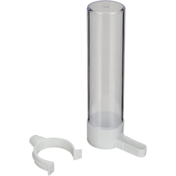Fuglevander - 1 enhed - Gennemsigtig plastik - Vanddispenser - Volierebur - 15 cm Hvid