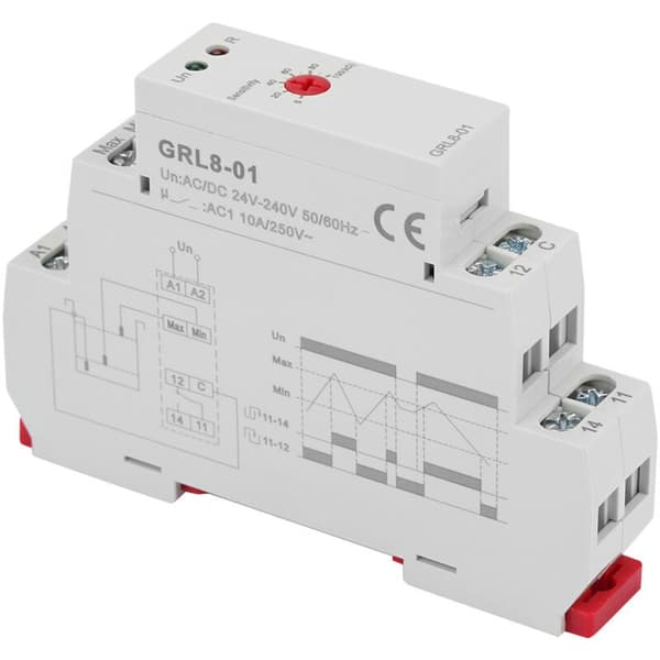 GRL8-01 Væskenivåkontrollrelé Vannivåkontroller 10A AC/DC 24V-240V
