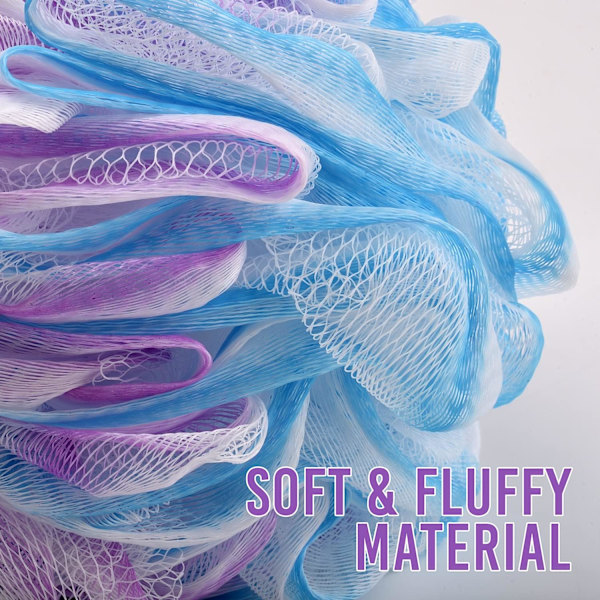 Loofah Exfolierande Badsvamp – 60g/st Extra Stor Duschpuff, Kroppspuff, Duschsvamp, Duschskrubbset om 4