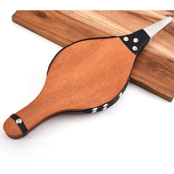 Pejseblæser, Grillblæser, Træfyret Luftblæser, Ildblæser til Pejs, Blæser til Kulpejs, Bål, 37,7x13,7cm