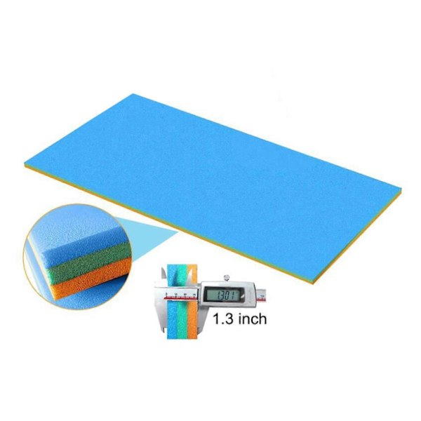 Vand Flydende Måtte Flydeunderlag Blød Bærbar Komfortabel Sommer Svømmemåtte Rekreation Flydende Underlag Synkefri Skum Flydende Underlag Blue