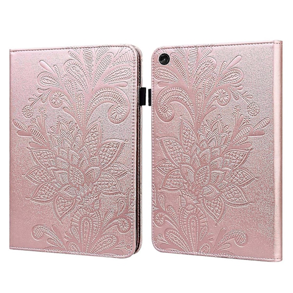 För Lenovo Tab M10 (Gen 3) TB-328FU/TB-328XU Präglat Tablet Ställ Plånboksfodral PU Läder Omslag Pink gold, Rose Gold Style E Lenovo Tab M10 (Gen 3)