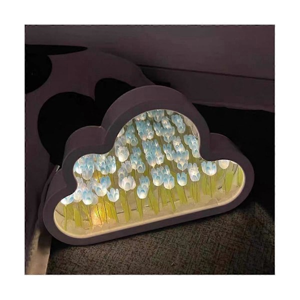 Sky Tulip Lampe, DIY Tulip Nattlys, Sky Tulip Speil Nattlys, Tulip LED Bordlamper, Ta