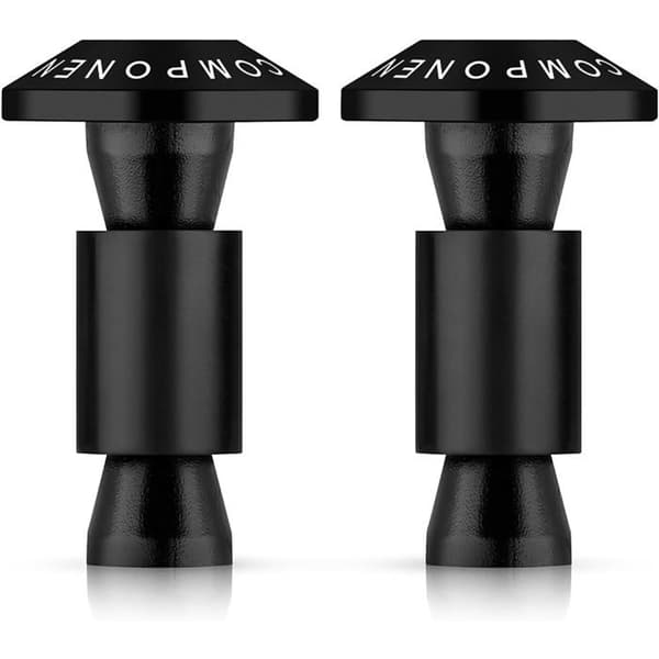 Motorcykel Styr Endestykker - Par - CNC Aluminium - Universal 22mm - Endebeskyttelse - Sort