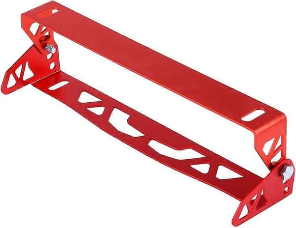 Bilnummerpladeholderramme, Universal Styling Aluminium Nummerpladeramme Justerbar Racing Nummerholder (Rød)