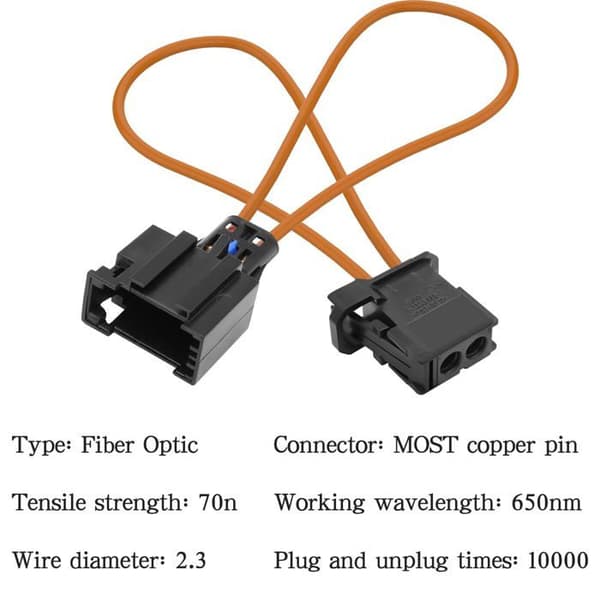 Han til Hun Fiberoptisk Adapter - 1 Stykke - Bil Diagnostisk Værktøj - MOST Loop Bypass - Til Radio Navigation A