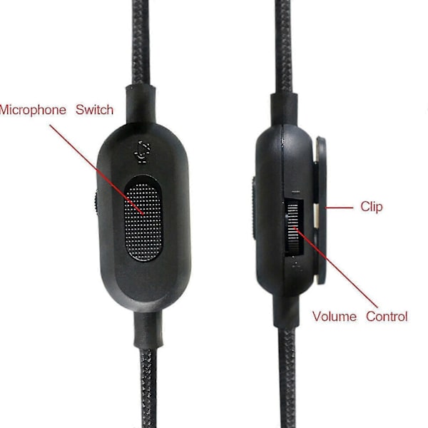 Erstatningsledning for Logitech G433/233/g Pro/g Pro X/hyperx Cloud Alpha/xbox One - G