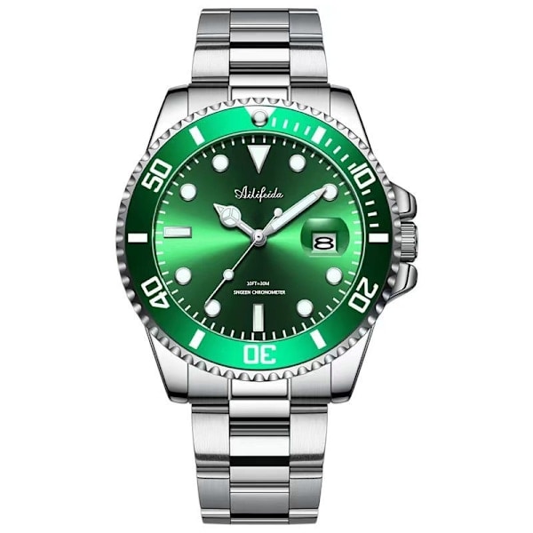 Halloween Gave Green Submariner Automatisk Mekanisk Ur Sort Submariner Herre Business Ur Rustfrit Stål Armbånd Lysende Vandafvisende Blue