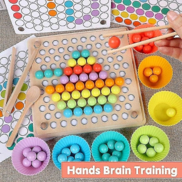 Lasten lelut Puulelut Kädet Aivot Harjoittelu Purista Helmiä Puzzle Lauta Matemaattinen Peli Vauva Varhainen Koulutus Lelut Lapsille