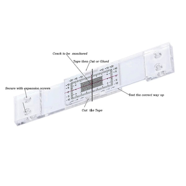 Revnemåler Linestorm Hjørne Indikator Revnemåler Måling Til Overvågning af Vægrevnebredde Instrumentdel 4 pack