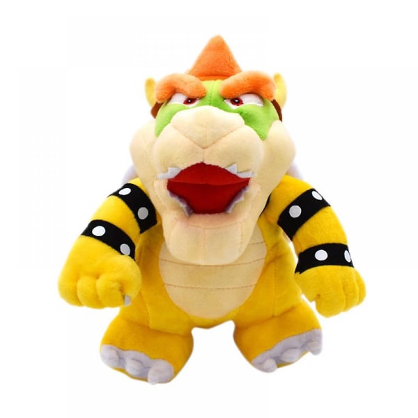 Mario Bros Bowser King Koopa stoppad plyschdocka Kid Julklapp 25cm/10tum Gul