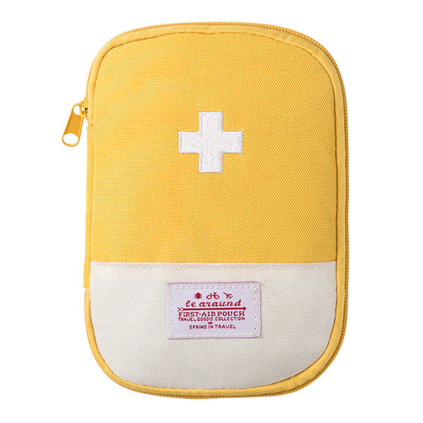 Mini Bärbar Medicinväska Mini Tom Medicinväska Multifunktionell Utomhusväska Yellow Large