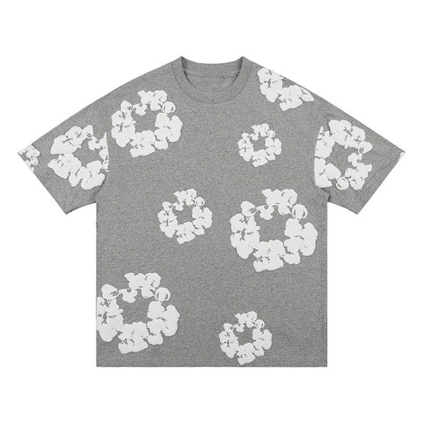 Miesten Denim Tears kesäinen lyhythihainen vaatesetti sininen Grey XL