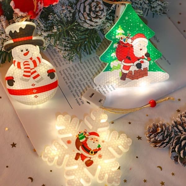 Julelys Husophæng, Jule LED Ophængspynt Julelys til Juletræspynt Julefestdekoration