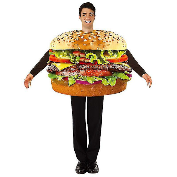 Unisex Par-Kostym för Par - Pommes Frites & Cheeseburger Halloween Kostym Festkläder Karneval Zekai Cheeseburger