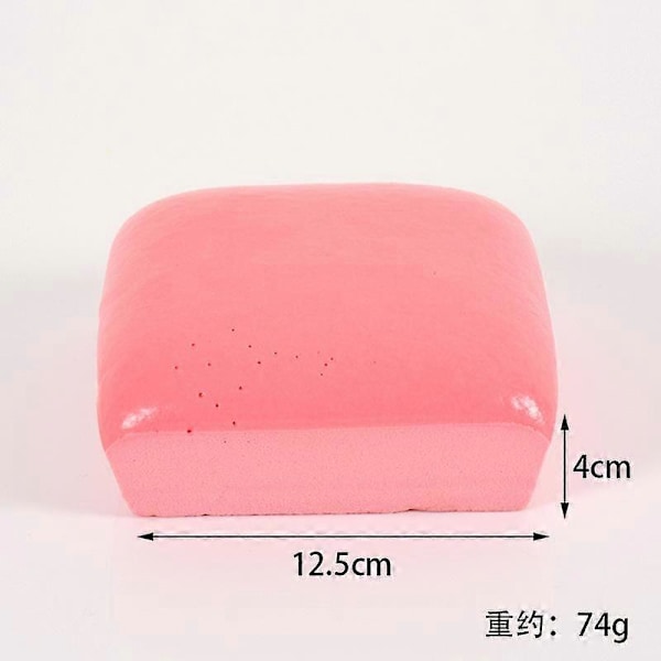 Klebrig Brød Squishy, Klebrig Toast Squishy, Toast Skivet Brød Stressleke pink square