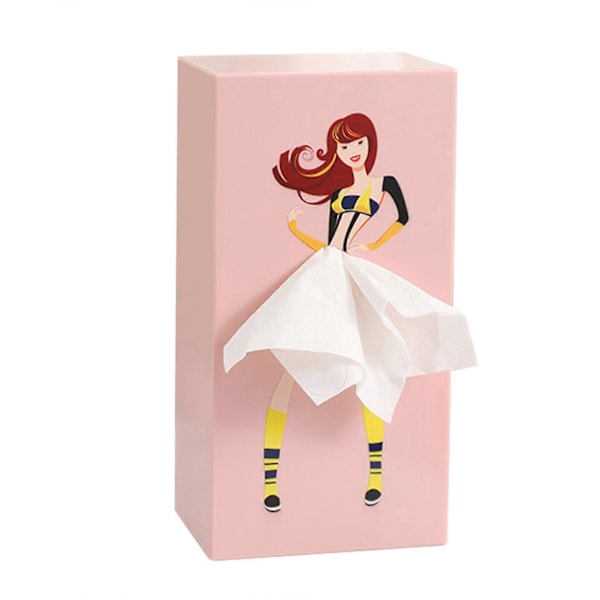 Novel Tissue Box Hållare Dam Flygande Kjol Design Bords Tissue Box Hållare för Kök Matsal D