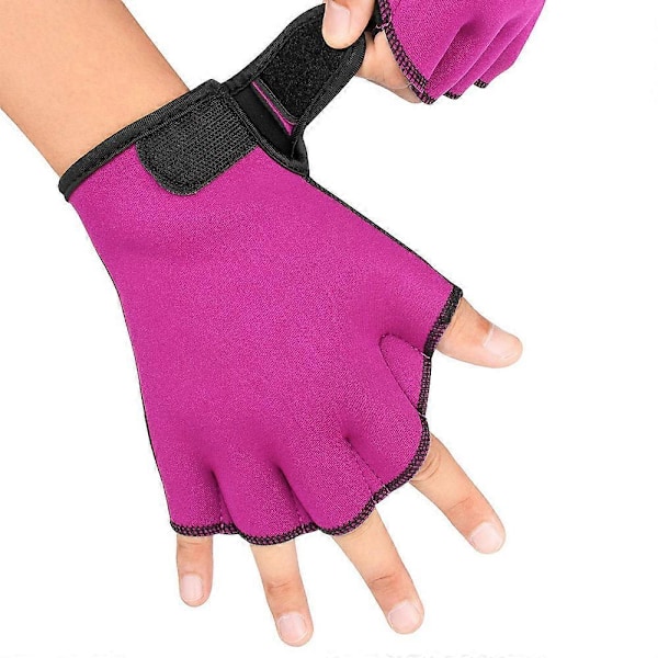Aqua Gloves - Verkkokädet Uinnin Vastustuskoulutukseen, Veden Aerobiikkaan ja Uintiin, Hengittävät Yleismaailmalliset Hanskat Red S