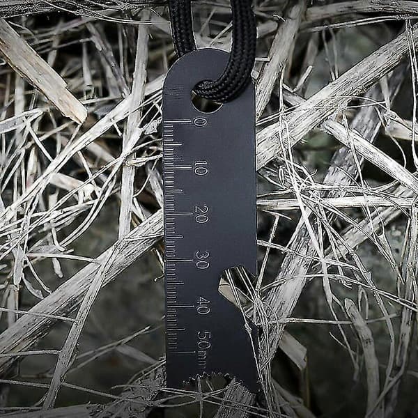 Överlevnads Eldflint, Eldstartare med Skrapa, Vattentät, 10 000 Gnistor vid 3 000 Grader, 8mm Stång, Magnesium Eldstål - Eldstartare, Halsrem