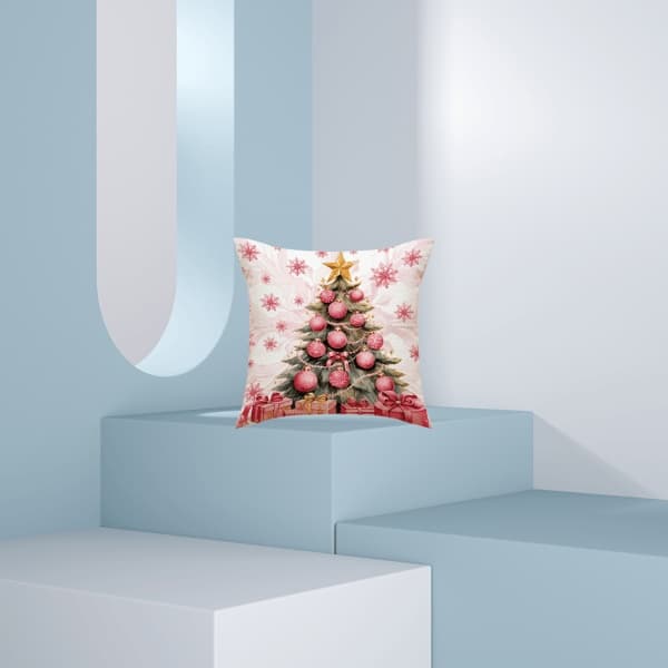Julepudebetræk 45*45cm Rustik Juledekoration Glædelig Jul Hjem Sofa Pudebetræk