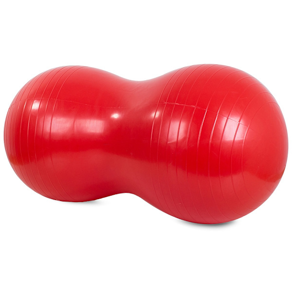 Træningsbold / Pilatesbold med pumpe - Peanut red