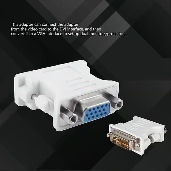 DVI-D hann til VGA hunn-adapterkonverterer VGA til DVI/24+5-pinners hann til VGA hunn-adapterkonverterer