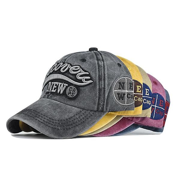 Baseball Caps Bomullshatter Vask Den Gamle Belegg Baseball Cap black adjustable