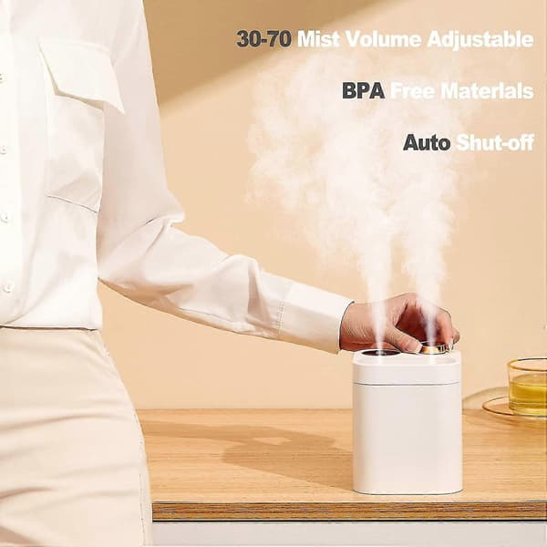 Luftfuktare, Luftfuktare för Rum och Växter, 28 Db Tyst, USB Uppladdningsbara Luftfuktare (800ml Grön)