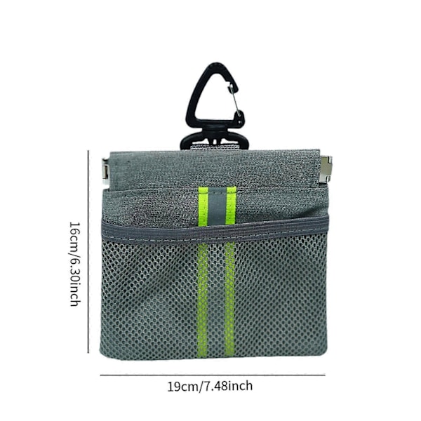 Godbitpose til Hund med Avfallsbeholder for Utendørsbruk Kobbel Hundetrening Reise grå grey 19cmx16cm