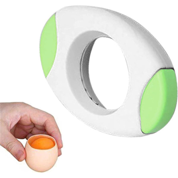 Grønn Eggeskallåpner, Eggknekkerseparator for Rå, Kreativ Eggeskalltoppkutter, Eggkutter for Hardkokte Egg