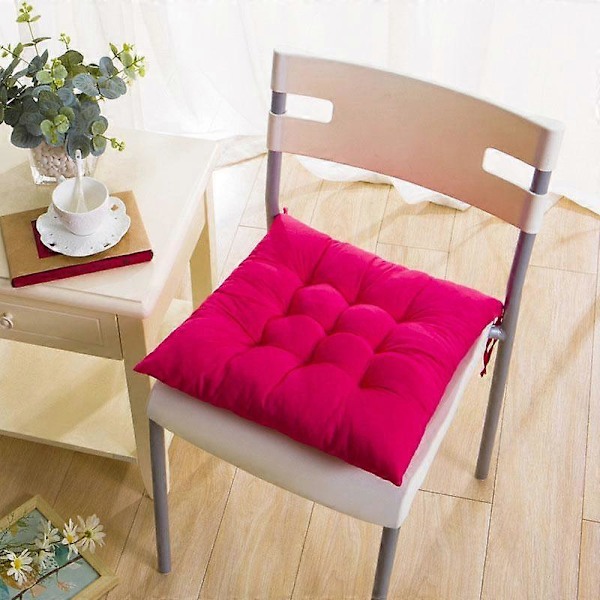 Fyrkantig Sittdyna Tjockare Stolskudde För Matplats Uteplats Hemmakontor Inomhus Utomhus Trädgård Soffa Sittdyna 40x40cm hot pink