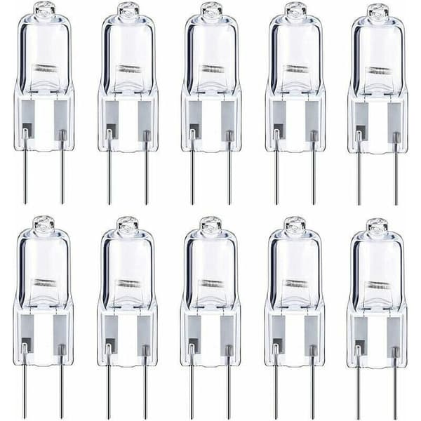 G4 Halogenpærer, 12V 10W, Varm Hvit, Pakke med 10