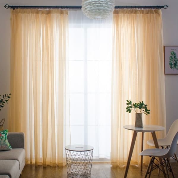 Skira Voile Gardiner Fönster Tyll Draperi VIT - spotrea vit white