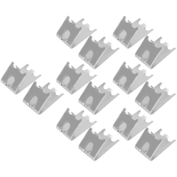1,5 mm frysehylleklips, 14 stk, 304 rustfritt stålspenne, kjøleskapshyllestøtteklips