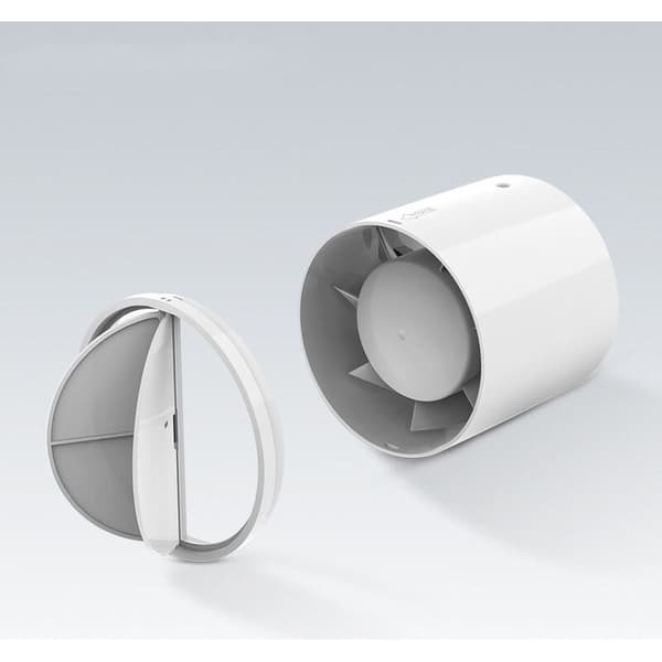 100 mm lydsvag 12W energibesparende blandet flow kanalventilator til badeværelser, ventilationskanaler, drivhuse, telte