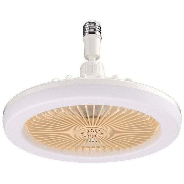 Loftventilator med lys og fjernbetjening, E27A LED loftventilator, variabel hastighed, 30W lydløse loftventilatorer med integreret vægventilator til timer